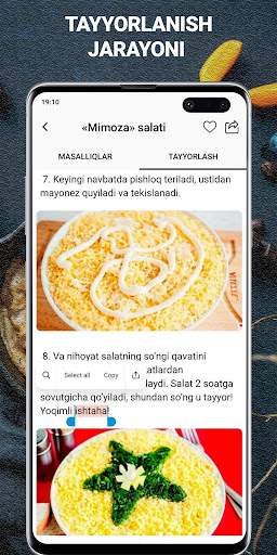 Taomlar retsepti o'zbek tilida