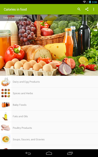 Calories in food